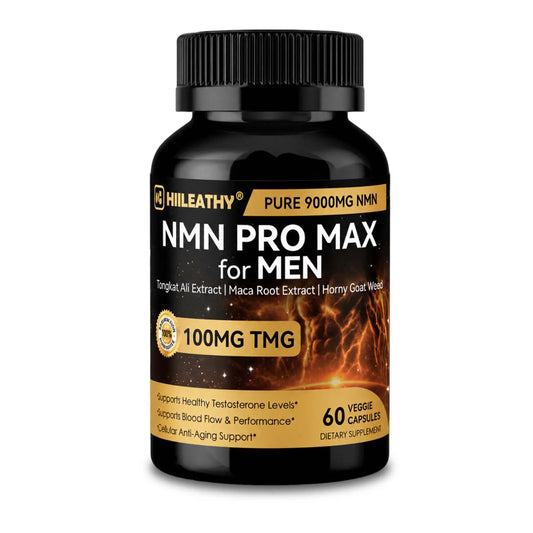 HIILEATHY NMN Pro Max Healthcare Dietary Supplement with NMN, TMG, Zinc, Quercetin, Energy Metabolism Support, Antioxidant Support, 60 Veggie Capsules