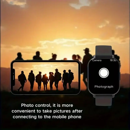 New Smart Watch, Wireless Communication/Message Reception for Men and Women, Multiple Sports Modes, Activity Tracking, Supports Wireless Communication, AI Voice, Music Playback, Remote Camera, Suitable for Men and Women, Friends, Couples, Parents Wearable