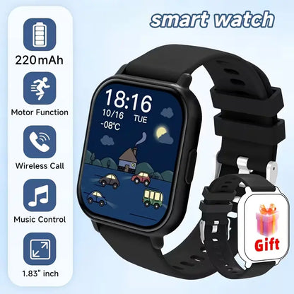 New Smart Watch, Wireless Communication/Message Reception for Men and Women, Multiple Sports Modes, Activity Tracking, Supports Wireless Communication, AI Voice, Music Playback, Remote Camera, Suitable for Men and Women, Friends, Couples, Parents Wearable